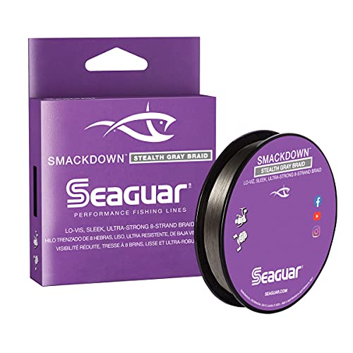 Seaguar Smackdown Low Visibility Braided Fishing Line, Stealth Gray, Multiple Sizes - size: 30lbs/150yds