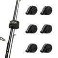 Booms Fishing RS3 Fishing Rod Wrap Pole Straps， Hook & Loop Fishing Rod Belts, Fishing Rod Ties for Casting Rods, Spinning Rods and Fly Rods - style: G: Black_5.9"_6pack