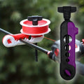 Fishing Line Winder Portable Reel Spooler Machine Adjustable Tension Single-Person for Spinning, Baitcasting, Carp Fishing - color: Blackpurple