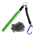 Wacky Rigging Tool, Fishing Bait Rigs, Wacky Rig Ring Tool with 70PCS Worm O-Rings, Wacky Worm Kit for Senko Neko Finesse Stick Soft Baits - color: Green+a fishing lanyard