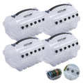 Goture Fishing Line Storage Box 1/2Pcs, 6(2 Large + 4 Standard) Slots Fishing Line Case, PP Clear Visibility Fishing Line Organizer, Silicone Holes Line Spool Box - style: 4Pcs - 6 Slots Spool Storage Box