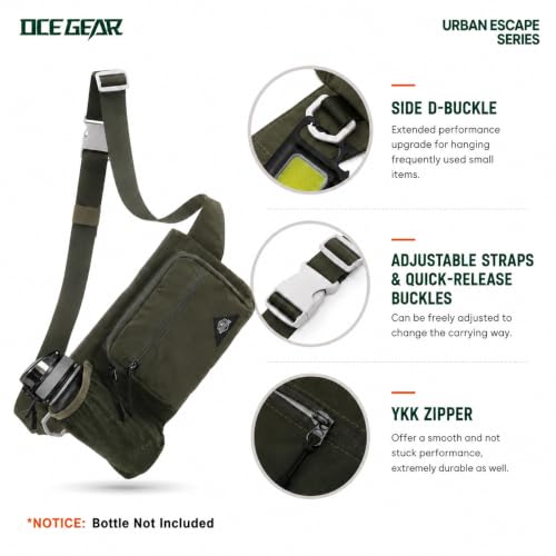 Waist Pack with Water Bottle Holder for Men Women Waist Bag Running Waist Pack Waterproof for Outdoor Travel Cycling Climbing Walking Fit All Phones (Bottle Not Included) (Green) - color: Green