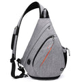 TUDEQU Large Sling Bag for Men,19L Crossbody Backpack with 8 Pocket,Gym,EDC | One Strap Backpack with Umbrella Pocket,Sling Backpack with Stability Strap, One Shoulder Backpack for Hiking,Gym,Travel - color: Gray Match Black