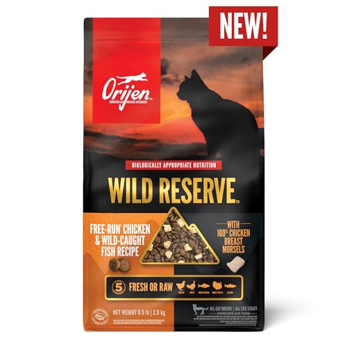 ORIJEN Wild Reserve Dry Cat Food Free-Run Chicken & Wild-Caught Fish Recipe 6.5lb Bag - size: 6.5 Pound (Pack of 1)