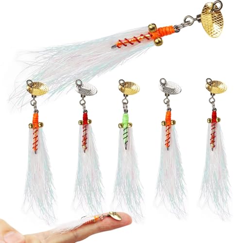 Dovesun Fly Fishing Lures Fly Fishing Flies Wet Fishing Flies Fishing Lures Fishing Spinner for Bass Sunfish Pike Trout 5PCS/10PCS - color: Crazy Charlie-5pcs, size: Hook Size 12#