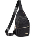 Banelu Small Sling Bag Crossbody Sling Backpack for Women Trendy, Small Crossbody Purse Cross Body Bag for Hiking Traveling - color: O Black