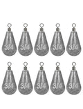BLUEWING Casting Swivel Bell Sinkers Fishing Weights 1/2oz-8oz Drop Shot Dipsey Lead Saltwater - size: Size04: 2oz, 5 Pack