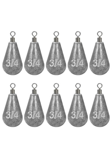 BLUEWING Casting Swivel Bell Sinkers Fishing Weights 1/2oz-8oz Drop Shot Dipsey Lead Saltwater - size: Size04: 2oz, 5 Pack