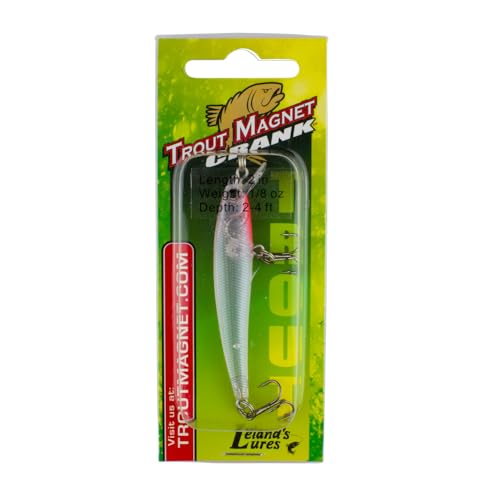 Trout Magnet Trout Crank Top Water Fishing Bait, Runs 2-4 Feet Depth with Small Rattles for High Effectiveness, Great Fishing Lure for Freshwater - color: Hawk, size: 2.5"