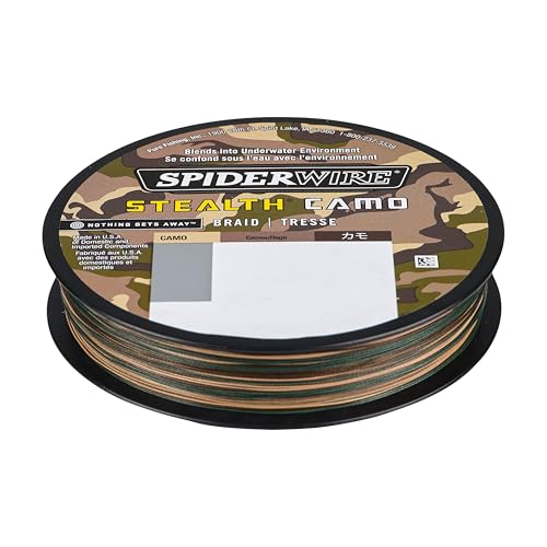 SpiderWire Stealth Braid Fishing Line - color: Camo, size: 125yd, style: 6lb Break Strength