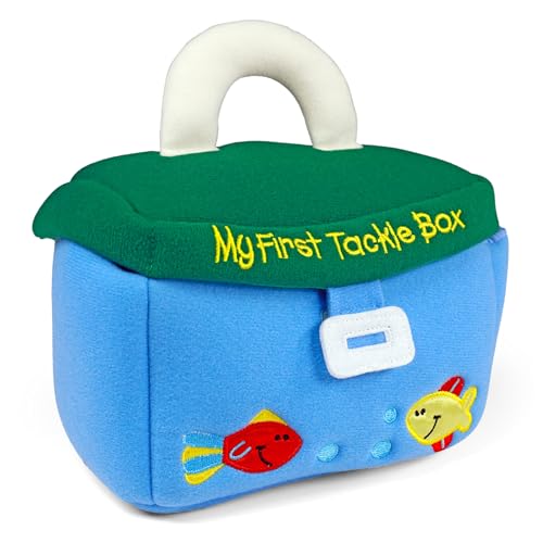 Baby GUND Play Soft Collection, My First Tackle Box 5-Piece Plush Playset with Rattle, Squeaker and Crinkle Plush Toys, Sensory Toy for Babies and Newborns, 8” - style: Tackle Box