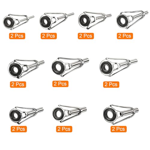 PATIKIL Dia Fishing Rod Tips Repair Kit, Iron Ring Guide for Saltwater Freshwater Fishing