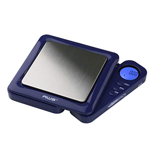 American Weigh Scales Blade Series 650g x 0.1g Digital Pocket Scale 0.1g Accuracy | Precision Mini Scale, Small Digital Gram Scale for Kitchen, Gold, Gems & Coin Scale, Smart Digital & Compact Scale - color: Blue, size: 650g x 0.1g