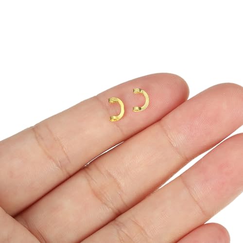 PATIKIL Fishing Spinner Clevis Easy Spin U-Shaped Brass Links for Lure Fishing Spoon Spinnerbait Inline Parts Accessory - color: Gold Tone