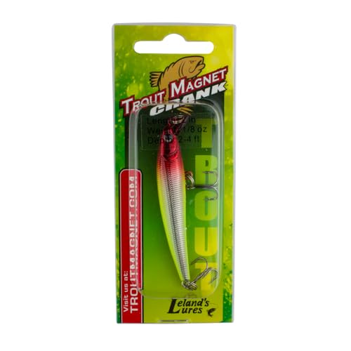 Trout Magnet Trout Crank Top Water Fishing Bait, Runs 2-4 Feet Depth with Small Rattles for High Effectiveness, Great Fishing Lure for Freshwater - color: ZG, size: 2.5"
