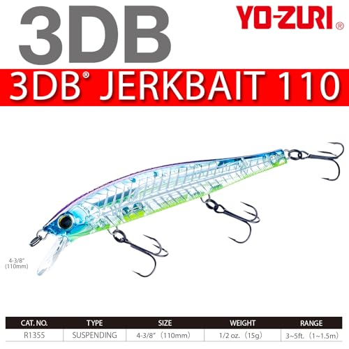 YO-Zuri 3DB Jerkbait 110 (SP) 110mm Bath Lure Color: Pearl Purple Trout