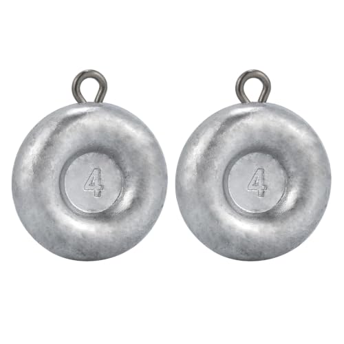 Dr.Fish Fishing Coin Sinkers Lead Fishing Weights Disc Weights No Roll Freshwater Saltwater River Bank Surf Fishing Catfishing - size: 12oz/3 Pack
