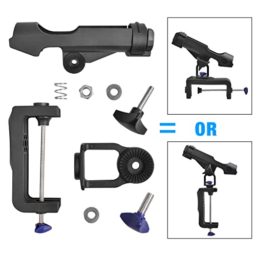 Fishing Rod Holders for Boat Adjustable Fishing Pole Holder with Large Clamp Folding Rod Racks Holder - color: 2PCS 03# Max Opening 4.75"