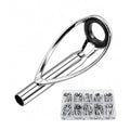 50PCS Fishing Rod/Pole Replacement Stainless Steel Tip Tops Repair Kits for Surf,Spinning, Casting - color: C-MGT 49PCS
