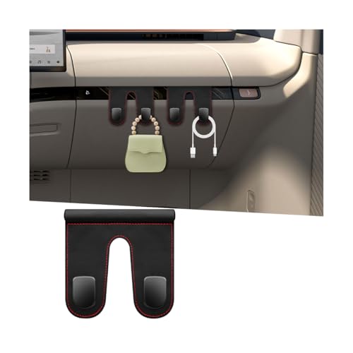 Car Co-Pilot Glovebox Hook, Dual Hook Passenger Seat Glovebox Hanger Organizer for Purse Handbag Umbrella, Automotive Interior Glove Box Hanging Storage Holder, Universal Fit (Black) - color: Black, size: Dual