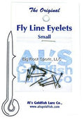 15 PCS Fly Line Eyelet, Leader Knot Eliminator. Reusable No Knot Fly Line Eyelets by AL's Goldfish Lure Company - size: Small, line weights 3,4,5
