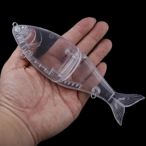 5PCS Unpainted Blanks Bait 7in/2.72oz Silent Sinking Swimbait 2 Segments Glide Bait DIY Handmade Artificial Multi Jointed Fishing Lure