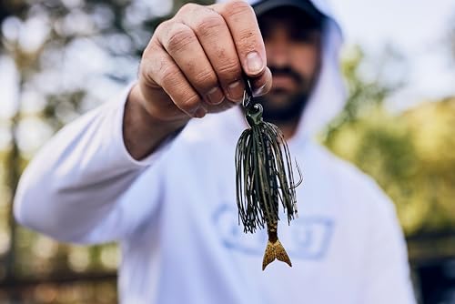 Berkley Slobberknocker and Power Stinger Kit, Green Pumpkin, 1/2 oz., Innovative Design Drives Consistent Vibration Through Entire Trailer, Jig and Swimbait for Bass Fishing, Fusion19 Hook