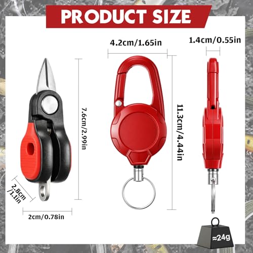 Fishing Line Cutte Braided Line Cutter with Retractors and Knot Tying Tool Accessories Stainless Steel Braided Fishing Nippers Scissors Clippers for Lines - color: Silver, style: Novel