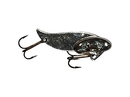(2 Pack) - Blitz Lures Fishing Lures Metal VIB Hard Spinner Blade Baits for Bass Walleyes Trout Fishing Spoons - Blitz Blades Made in USA Zinc - color: CHROME, size: 1/4OZ