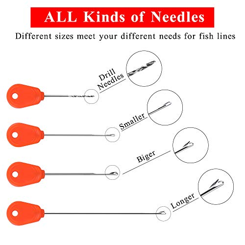 Carp Fishing Baiting Rigs Tool Kit Set, Luroad 6 in 1 Carp Fishing Tackle Kit, Including Hook Needle, Driller, Knot Puller, and Fishing Braid Line Scissors for Lures Bait Driller