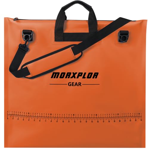 MORXPLOR Fish Bag Heavy Duty Tournament Fishing Weigh in Bag 26x23 19x34 inches - color: 23inch Orange