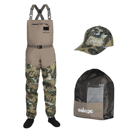 Camo Chest Fishing Waders - size: Large