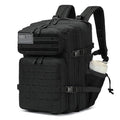 Military Tactical Backpack 45L/25L 3 Day Assault Pack Molle Daypack Hiking Backpack for Men and Women - color: Black-2, size: 45L
