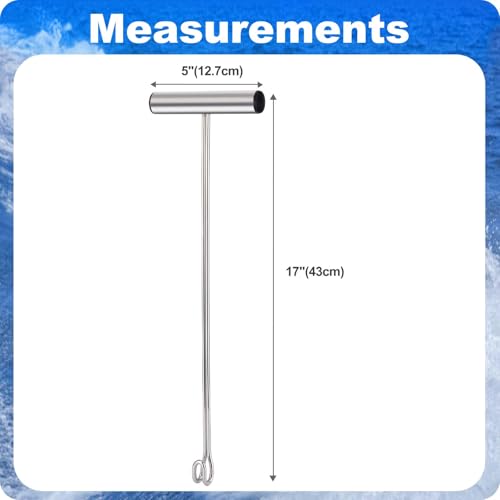 Stainless Steel Fishing Hook Remover，Dehooker Tool,Push/Pull Hook Remover，Anti-Lost Saltwater Dehooker Tool Shark Hook Remover - size: 17"