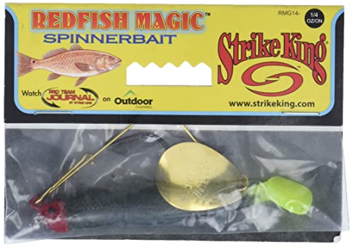 Strike King Redfish Magic Saltwater Spinner, Watermelon/Red Head - color: Watermelon Chartreuse Tail/Red Head, size: 1/4oz