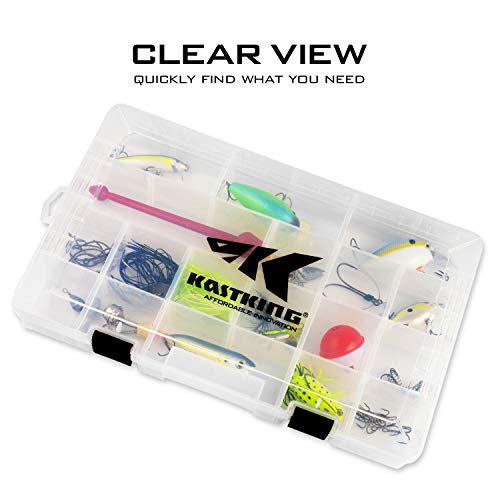 KastKing Tackle Boxes, Plastic Box, Plastic Storage Organizer Box with Removable Dividers - Fishing Tackle Storage - Box Organizer - 2 Packs /4 Packs Tackle Trays - Parts Box - color: Standard, size: 3700(2Pack)