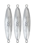 BLUEWING Torpedo Sinker Through Wire Fishing Weight Saltwater Bullet Lead Double Ringed 2oz-48oz - style: #05 8 Ounce, 3 Pack