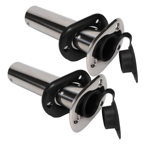 2PCS Flush Mount Fishing Rod Holder Stainless Steel, 90 Degree