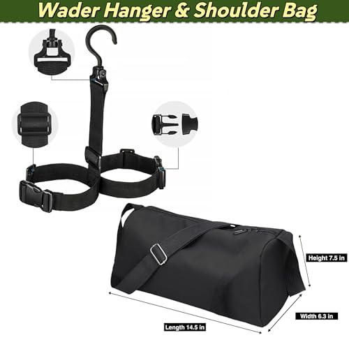 Fishing Waders for Men and Women,Wading Pants with Neoprene Stocking Foot,Fishing Waist Waders Pants with Pockets - size: Medium