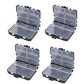 – Double-Sided Plastic Fishing Organizer with Compartments for Lures, Hooks & Jigs, Portable Storage Case for Fishing Accessories (4.72x4.13x1.38in)