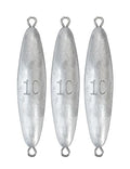 BLUEWING Torpedo Sinker Through Wire Fishing Weight Saltwater Bullet Lead Double Ringed 2oz-48oz - style: #06 10 Ounce, 3 Pack