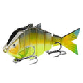 BASSDASH Bone Swimbait Multi Jointed Hard Fishing Lure for Bass Trout Bluegill Pike with Angled Cut Segments - color: Tuna