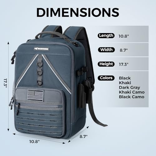 KastKing KarryAll KastMate Fishing Tackle Backpack,Water-Resistant Tackle Bag With 2 Rod Holders,Fishing Gear and Equipment With Large Gear Storage,Dark Gray - color: E: Dark Gray
