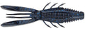 CrushCity Bronco Bug Soft Plastic Bass Lure, Dual-Action Creature Bait with Hinged Arms & Subtle Leg Movement - color: Black Blue Flake, size: 4"