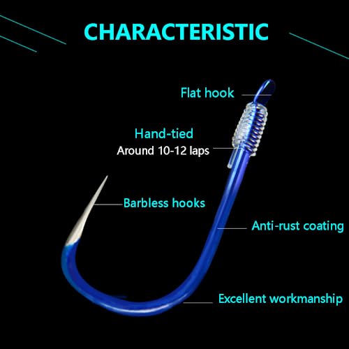 AMHDV Small Fishing Hooks with Line, Super Quick Penetration Fishing Hook Tie Nylon Line (Pack of 20) - style: 16#