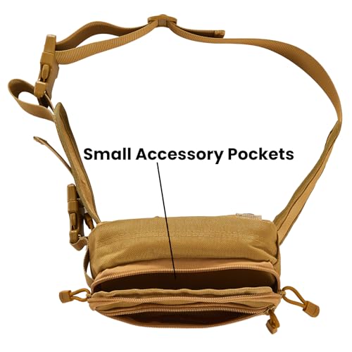 Concealed Carry Fanny Pack, Tactical Waist Bag | Tactical fanny pack with concealed gun holster for running & EDC. CCW waist bag for men and women, Tan - color: TAN