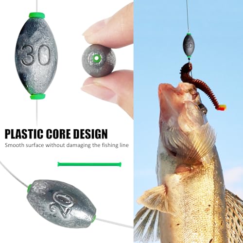 186 Pcs Saltwater Grouper Rigs Carolina Rig Surf Fishing Rigs with Egg Sinkers Hooks Soft Baits, Bottom Rig for Catfish Flounder Grouper Halibut Snapper