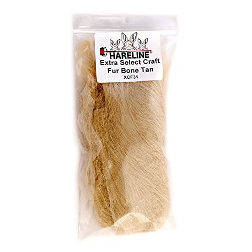 Hareline Fly Tying Extra Select Craft Fur – Premium Synthetic Fur for Streamers & Saltwater Flies - color: Bone Tan