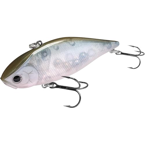 LUCKY CRAFT LV 500 MAX Freshwater Fishing Lures, Sinking Lipless and Long-Casting Crankbait, 3 Inch Vibration Rattle Bait, Perfect Fishing Gear for Tackle Box and Accessories - color: 291 Aurora Ghost Wakasagi