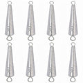 10PCS Fishing Weights Torpedo Sinkers Inline Trolling Sinkers Weights Kit Fishing Sinkers Catfishing Sinkers Saltwater Fishing Torpedo Weights Double Ring Sinkers-1oz(30g) - size: 2.1oz(60g)-8Pcs